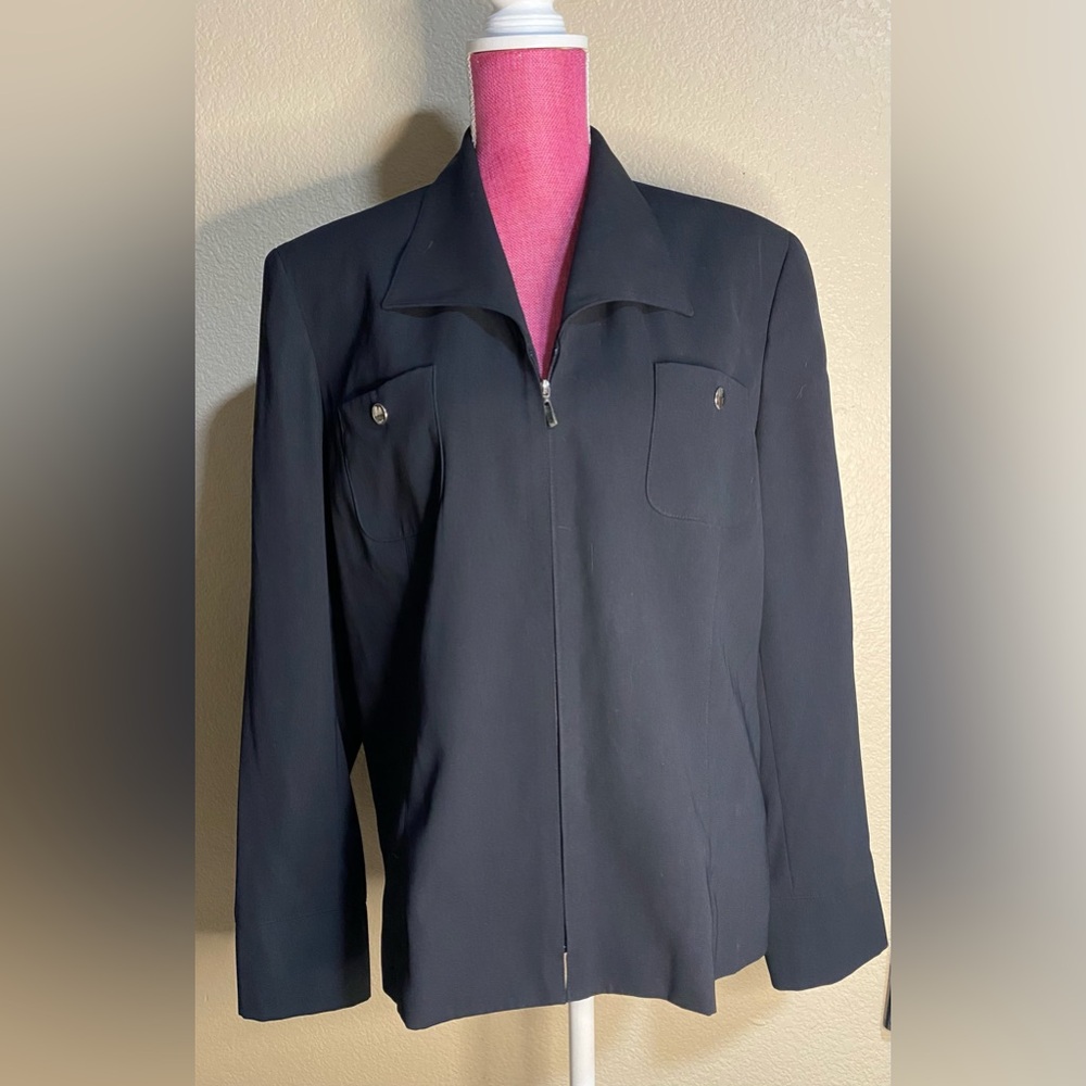 Worthington Women's full zip Black Blazer jacket
